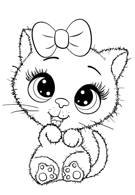 Kitty Printable Coloring Pages